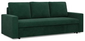 Zeus kanapéágy, kordbársony, bonell töltet, egyenes kartámasz, zöld