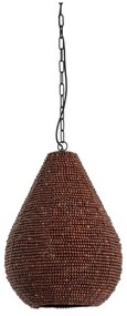 Barna függőlámpa fa búrával ø 31 cm Kabinda – Light &amp; Living