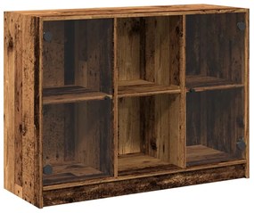 antik fa színű szerelt fa tálalószekrény 102 x 37 x 75,5 cm