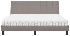 ágy matraccal Taupe 160x200 cm szövet
