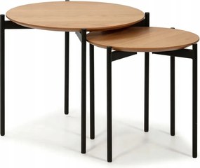 2 db-os fa dohányzóasztal szett