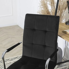 Irodai Forgószék Fekete Bársony Kárpittal. BOSTON