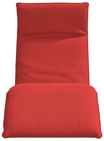 Piros oxford-szövet összecsukható napozóágy 175x54x8,5 cm