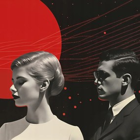 Poszter 30x30cm Futurisztikus Retro Elegáns