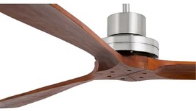 FARO 33508DC - Mennyezeti ventilátor MINI LANTAU króm/barna átm. 108 cm + távirányító