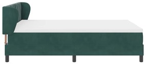 Boxspring Ágy Mattal Sötét Zöld 140x200 cm Bársonyos