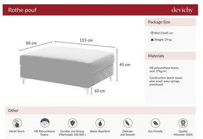 Rothe sötétzöld bársony lábtartó - devichy