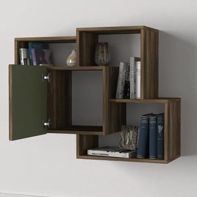 Fali polc ARCO 73x79,2 cm barna/zöld