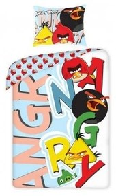 Angry Birds mintás gyerek ágyneműhuzat 160 x 200 + 70 x 80 cm