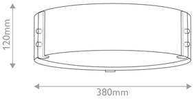 Hinkley HK-SAWYER-F-M-SQ - Mennyezeti lámpa SAWYER 3xE14/40W/230V átm. 38cm barna