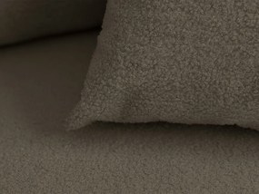 SMART BOUCLE L alakú kihúzható, megfordítható sarokkanapé 232x143 cm, szürkésbarna