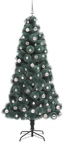 Műfenyő, előre világított karácsonyfagolyó készlettel 240 cm