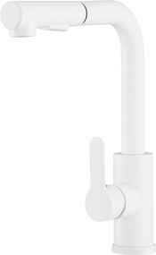 Gamma Side2 Mosogató Csaptelep - Kihúzható zuhanyfej, Fehér