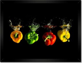 Poszterek keretben 40x30 Színes paprikák
