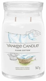 Yankee Candle Signature Clean Cotton  illatos gyertya nagy üvegben, 567 g