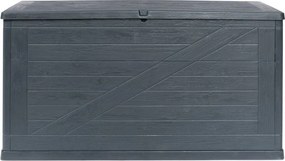 TOOMAX Kerti műanyag tároló doboz WOOD 420 L grafit