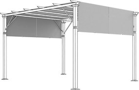 Outsunny pergola ponyva 4,88 x 1,22 m UV-védelemmel – napvitorla teraszra, 3 x 3 m pavilonhoz, világosszürke | Aosom