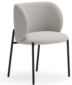 Világosszürke kárpitozott étkezőfotel szett 2 db-os Mogi – Teulat