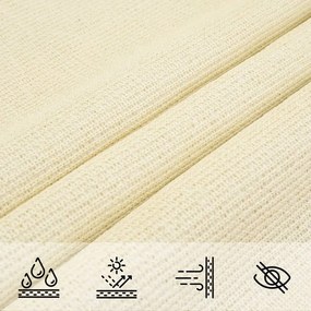 krémszínű HDPE napvitorla 160 g/m² 3 x 4,5 m