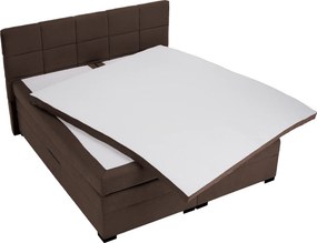 Boxspring ágy, 200x200, barna, APRIL