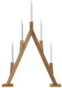 Markslöjd 706161 - Karácsonyi gyertyatartó BJURFORS 5xE10/3W/230V barna