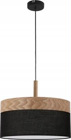 Orto Függőlámpa Fekete+Fa 1X60W E27 Lámpabúra