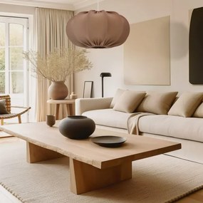 Kábellel függesztett csillár CAFEE 1xE27/40W/230V Ø 52 cm barna