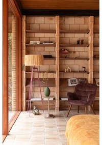 Sötétlila bársony fotel Lenn – Dutchbone