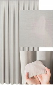 Függöny Nappali Függöny Kész Bevarrt Szalaggal Hullám Meleg Szürke Sz. 350x160