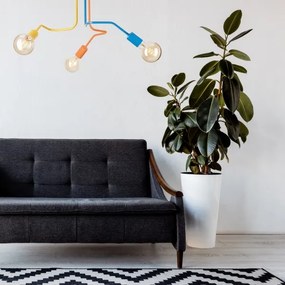 Felületre szerelhető csillár  MATYLDA 3xE27/60W/230V színes