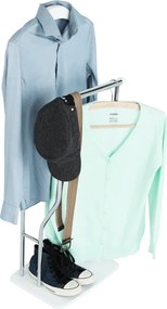 Fogas, néma szolga, króm + fehér, ELIAS