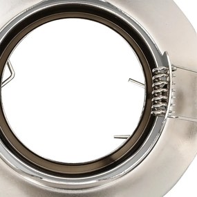 Beépíthető Spotlámpák 24 db Kerek GU10 Ezüst Ø90 mm Acél