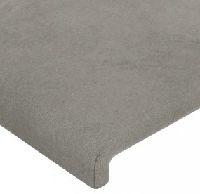 4 db világosszürke bársony fejtámla 100x5x78/88 cm