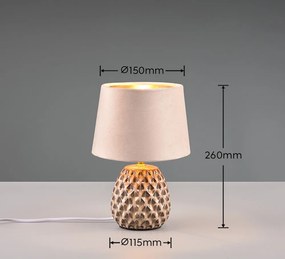 Bézs asztali lámpa (magasság 27 cm) Ariana – Reality