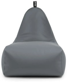 Sötétkék bőrutánzat babzsákfotel Chill XXL – So Soft?