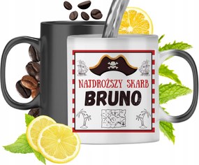 Mágikus bögre Brunónak Fekete matt nyomott mintával 330ml