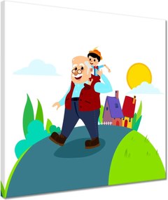 Vászonkép 40x40 Fa játékbaba orral