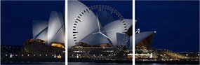 Sydney éjszakai kép (órával) (90x30 cm)