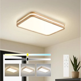 BRILAGI - LED dimmelhető lámpatest MOLINA SQUARE LED/54W/230V tölgy 60x40 cm + távirányító