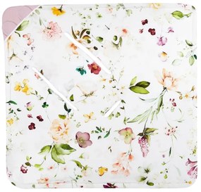 Lionelo - pólya autósüléshez TRAVEL SWADDLE 90x90 cm rózsaszín virágminta
