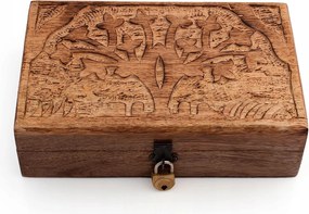 Fából készült ékszerdoboz az élet fájával szett