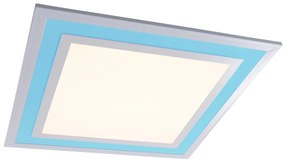 Modern LED panel fehér 44,5x44,5 cm, LED dimmerrel meleg fényre RGB - Aziza