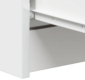 magasfényű fehér szerelt fa tálalószekrény 60 x 35 x 98,5 cm