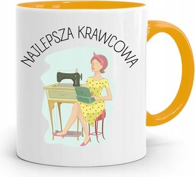 Sárga Bögre Varrónőnek Legjobb Varrónő fényképes nyomtatással