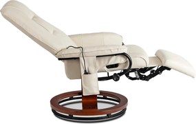 Forgó masszázsfotel fűtéssel bézs műbőr – WEST