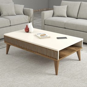 Dohányzóasztal Milan - Walnut, Cream