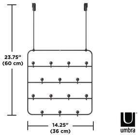 Fekete-natúr színű fém ajtófogas 36 cm Estique – Umbra