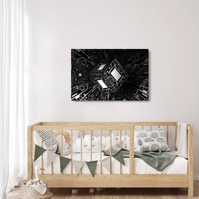 Absztrakt kockák képe (90x60 cm)