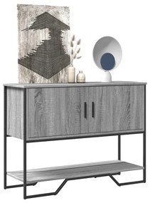 szürke sonoma szerelt fa dohányzóasztal 100x35x74,5 cm