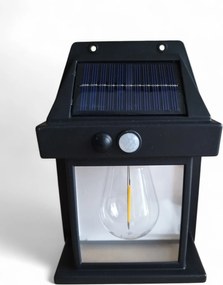 LED-es napelemes lámpa BK-888 600lm napelemes homlokzati fali lámpa fekete